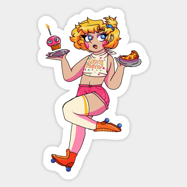 Toy Chica Gijinka Transparent Sticker by spaceagebarbie